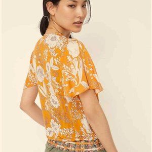 Anthropologie TINY Surplice Floral Blouse Medium
